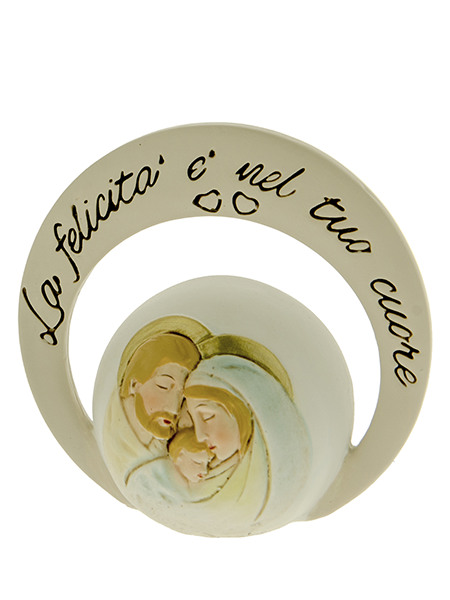 BOMBONIERA ICONA SACRA FAMIGLIA CON FRASE - ETM