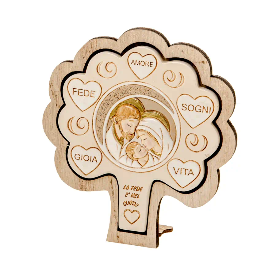 BOMBONIERA ICONA SACRA FAMIGLIA CUORE ALBERO DELLA VITA - ETM