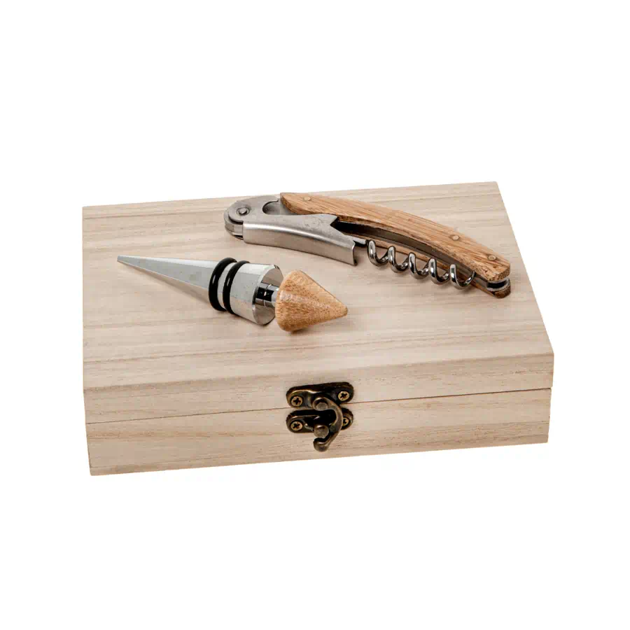 BOMBONIERA UTENSILE SET VINO APRIBOTTIGLIA CON TAPPO ERMETICO - ETM
