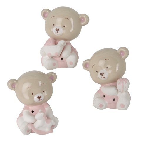 Bomboniere Battesimo Baby Orsetto con Led Rosa