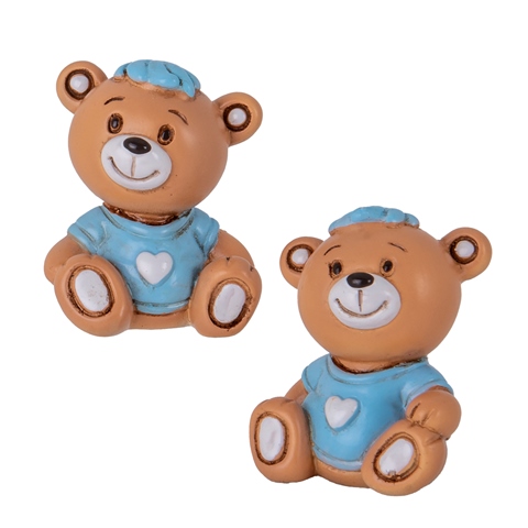 Bomboniere Battesimo Baby Orsetto Celeste con Cuore
