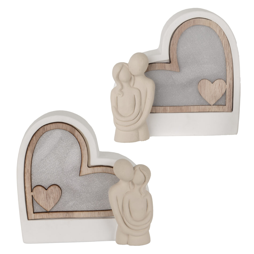 BOMBONIERA MATRIMONIO CUORE LED COPPIA SPOSI CON BACIO