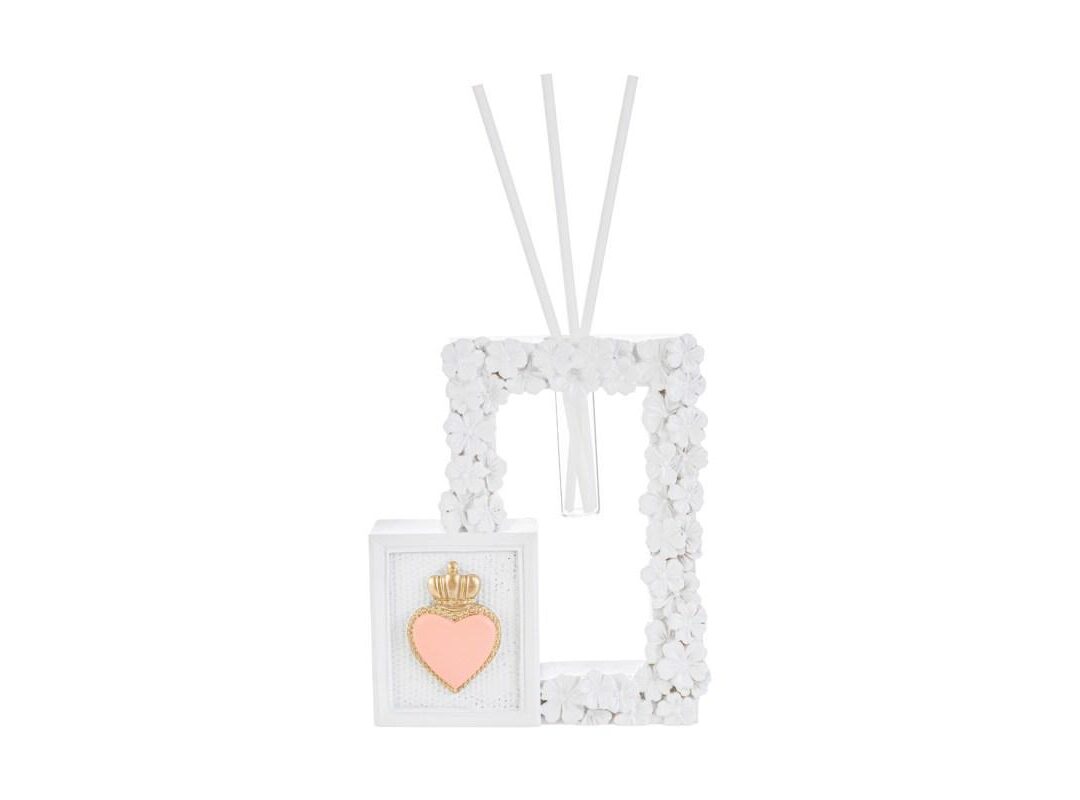 BOMBONIERA MATRIMONIO PROFUMATORE CUORE RESINA CON ASTUCCIO