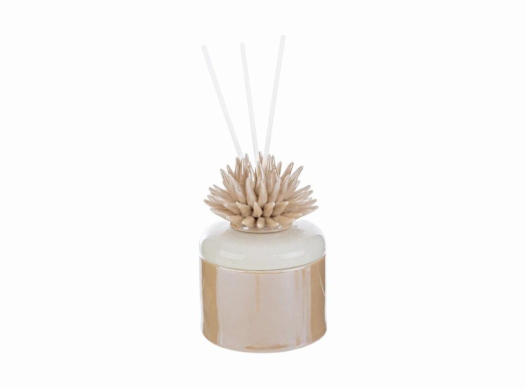 BOMBONIERA MATRIMONIO PROFUMATORE CORALLO PORCELLANA CON ASTUCCIO