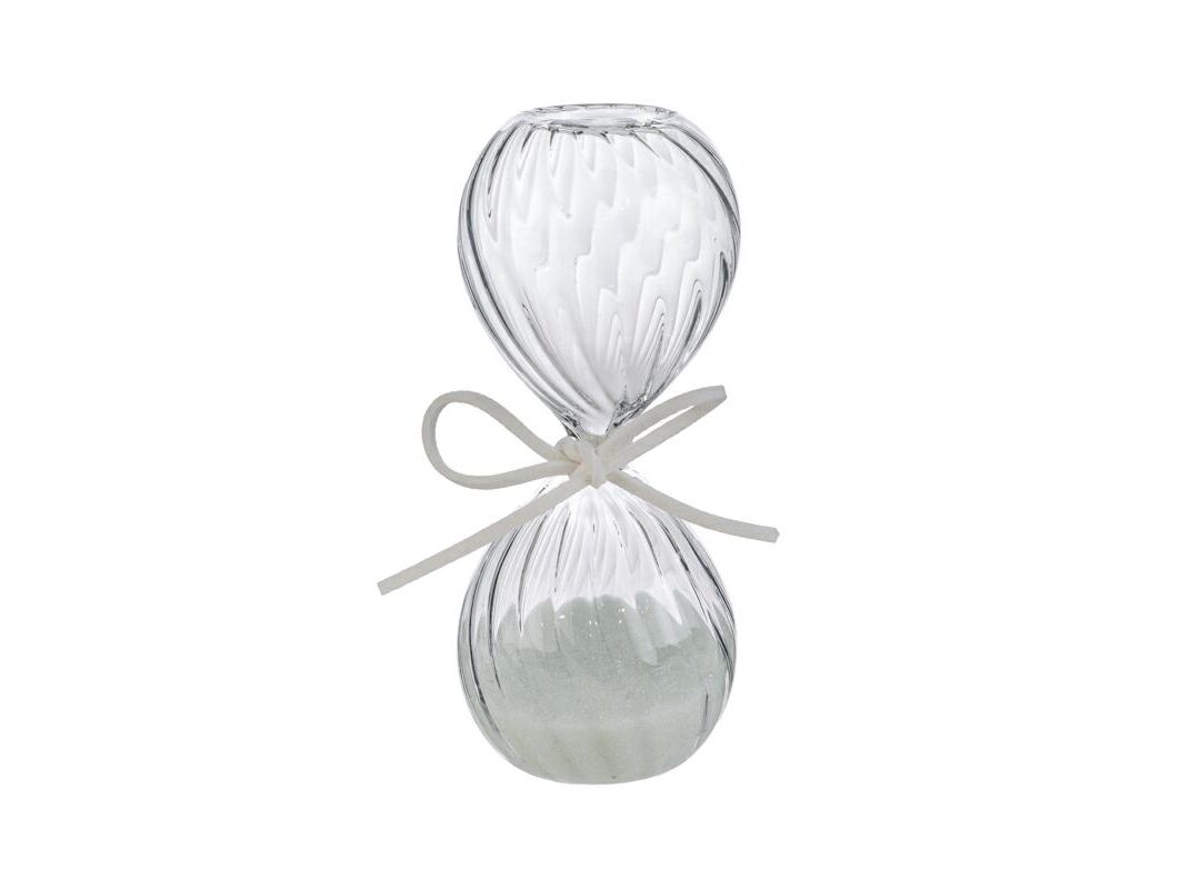 BOMBONIERA MATRIMONIO CLESSIDRA CON ASTUCCIO COLORE BIANCO