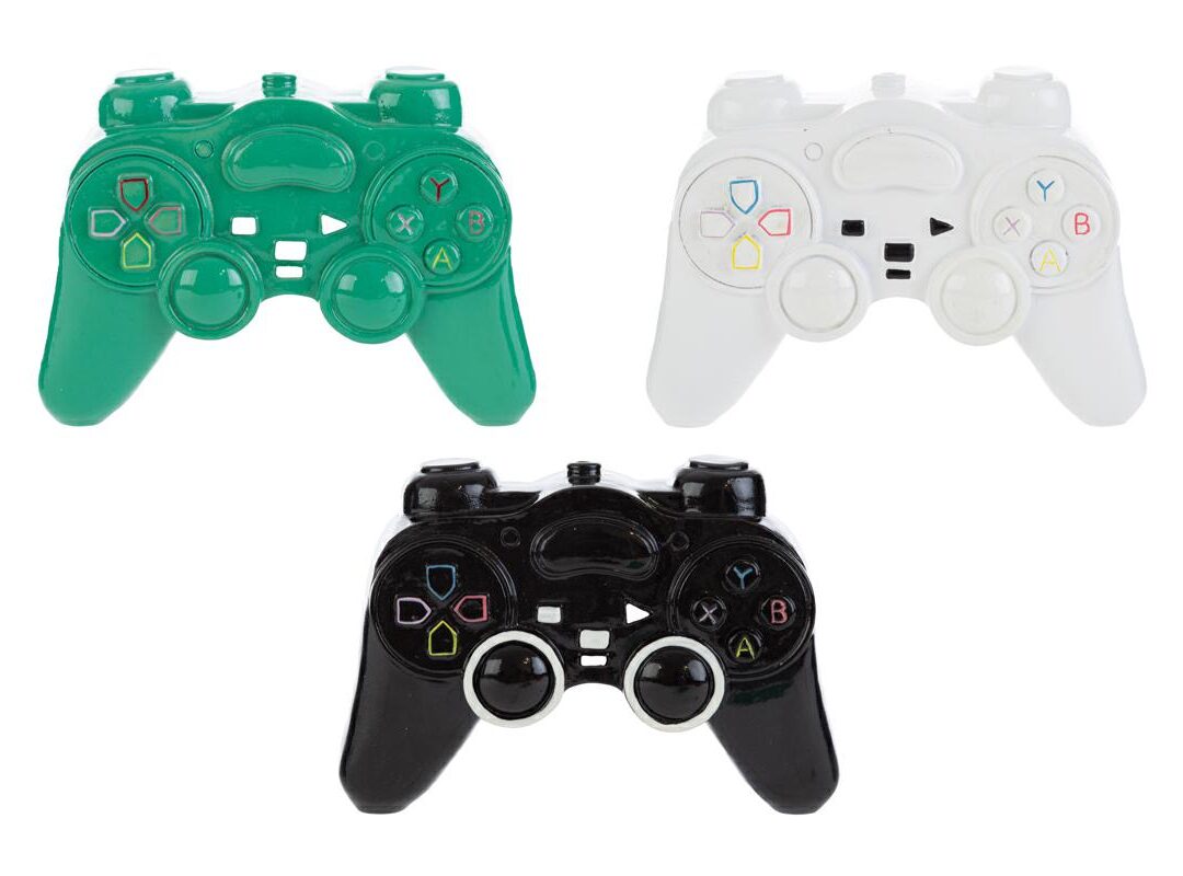 BOMBONIERA SALVADANAIO JOYSTICK RESINA COLORI ASSORTITI