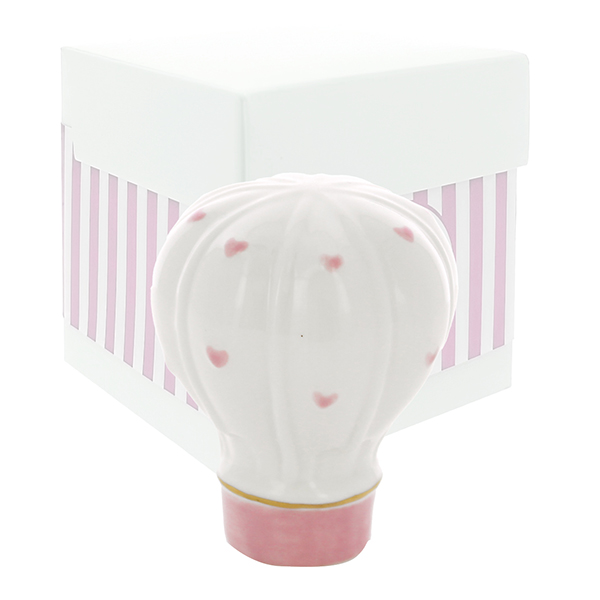 Bomboniere Battesimo Mongolfiera Cuori Bimba Rosa