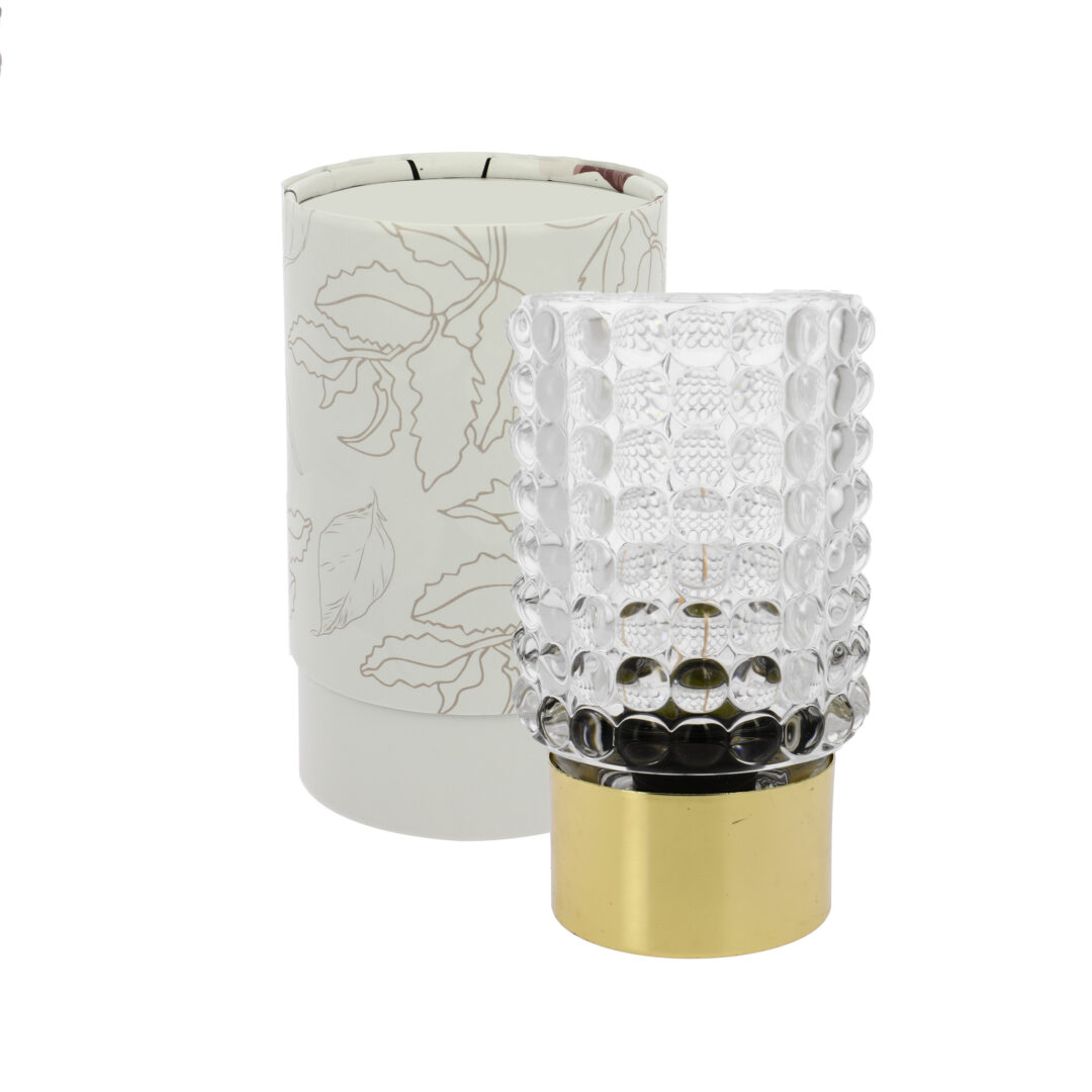 Bomboniera Matrimonio Crilù Lampada Led Vetro Bolle con Box