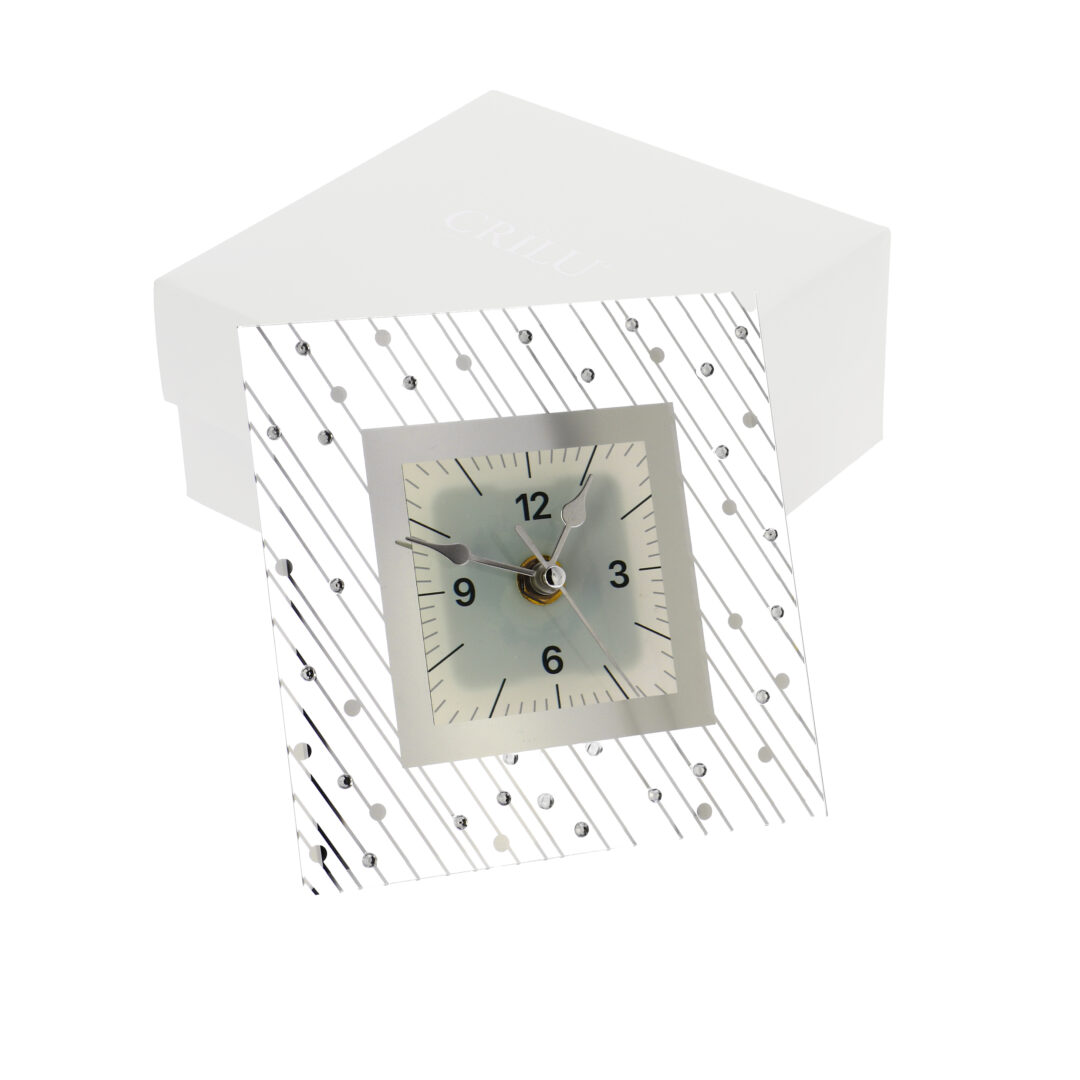 Bomboniera Matrimonio Crilù Orologio Vetro Strass con Astuccio