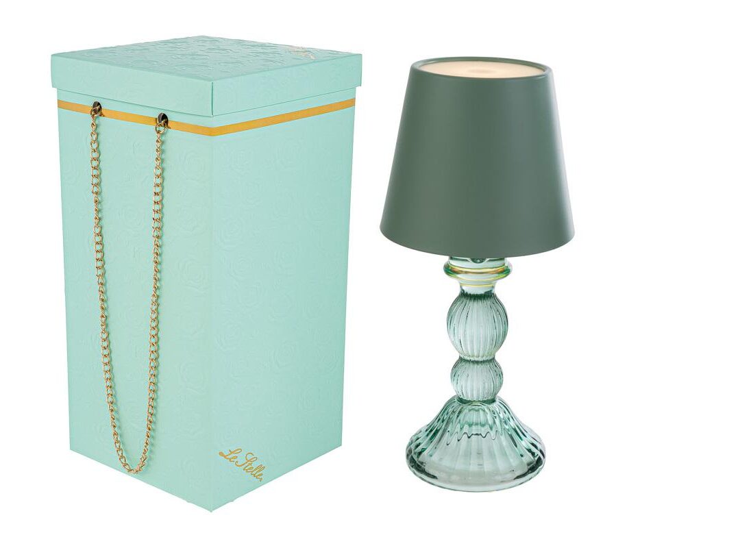Bomboniera Idea Regalo Matrimonio Lampada Vetro Drim Decorata con Astuccio