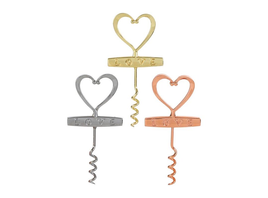 Bomboniera Matrimonio Apribottiglie Metallo 3 Assortiti c/astuccio