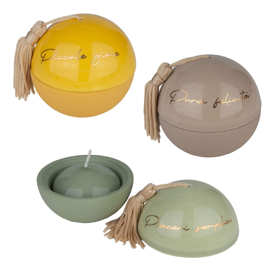 Sfera Ball Portacandela Assortiti Bomboniera Matrimonio Etm