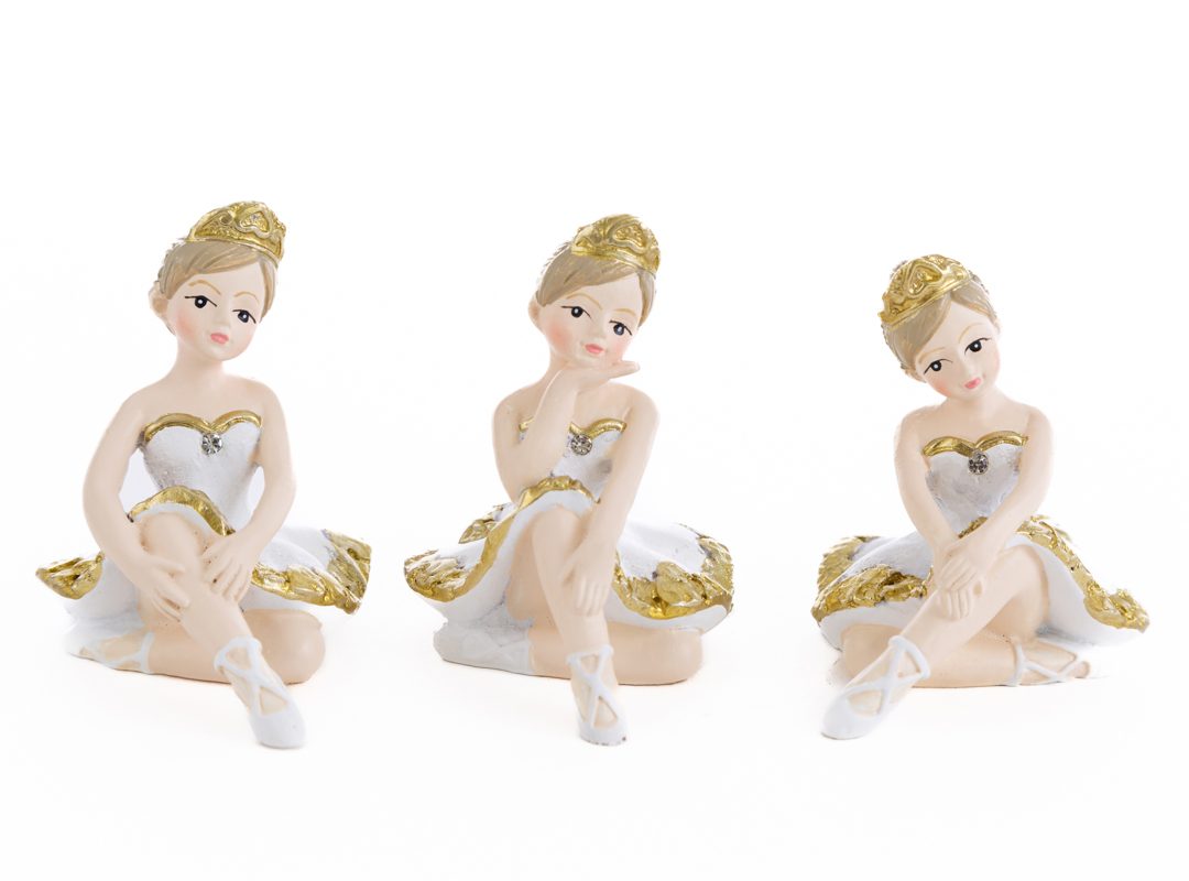 Bomboniera comunione ballerina in resina 3 assortiti