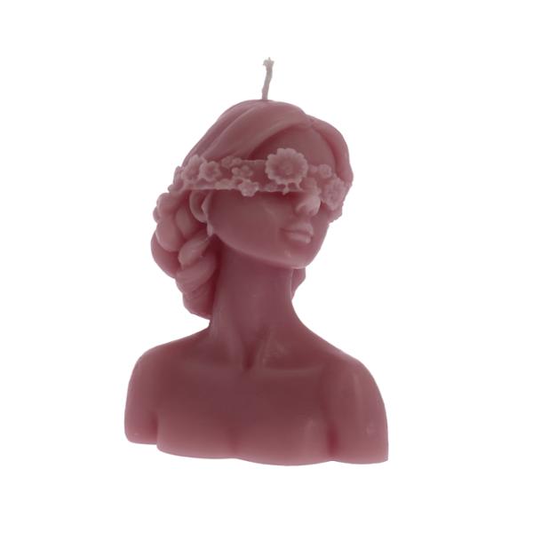 CANDELA PROFUMATA DEA BENDATA ROSA ANTICO 7X8