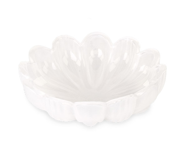 Bomboniera Cupido Ciotola Fiore Bianco
