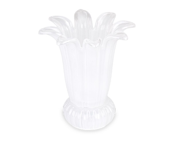 Bomboniera Cupido Lampada-Vaso Fiore Bianco C/Led