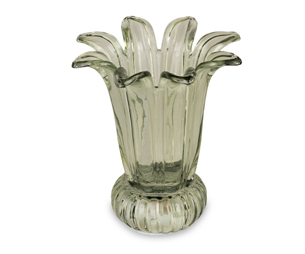 Bomboniera Cupido Lampada-Vaso Fiore Verde C/Led