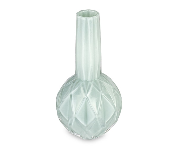 Bomboniera Cupido Vaso Rombi Verde Acqua C/Scatola
