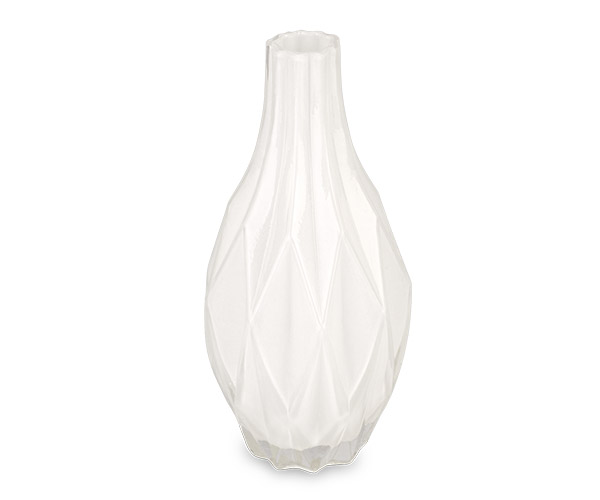 Bomboniera Cupido Vaso Rombi Bianco C/Scatola