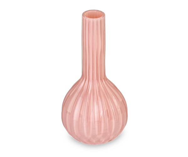 Bomboniera Cupido Vaso Righe Rosa C/Scatola