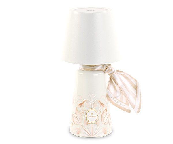 Bomboniera Cupido Lampada-Vaso Dolce Vita Beige Ric.Usb