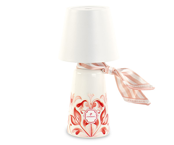 Bomboniera Cupido Lampada-Vaso Dolce Vita Corallo Ric.Usb
