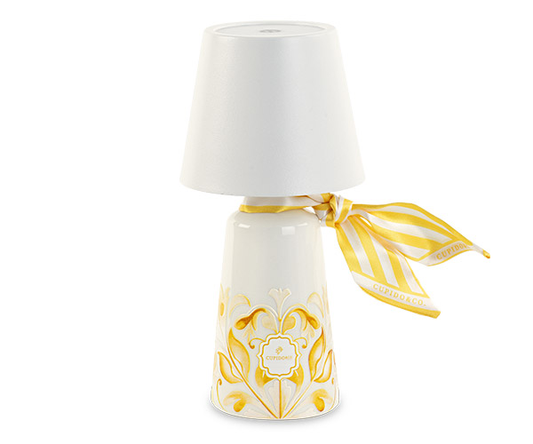 Bomboniera Cupido Lampada-Vaso Dolce Vita Ocra Ric.Usb