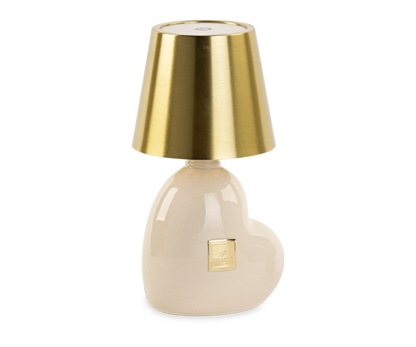 Bomboniera Cupido Lampada Cuore Beige Ricar.Usb