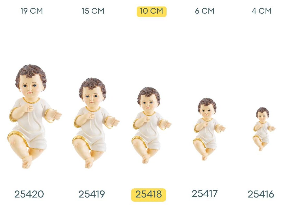 Gesu' Bambino Con Vestito 10 Cm