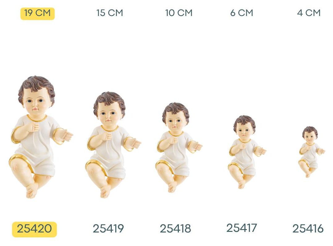 Gesu' Bambino Con Vestito 19 Cm