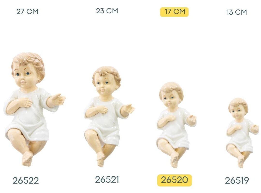 Bambino Gesu' In Porcellana H.17 Cm