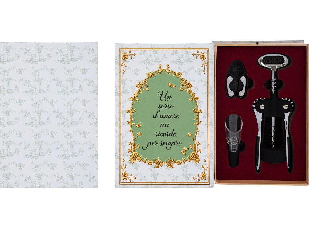 Bomboniera Set 3 pz Accessori Vino