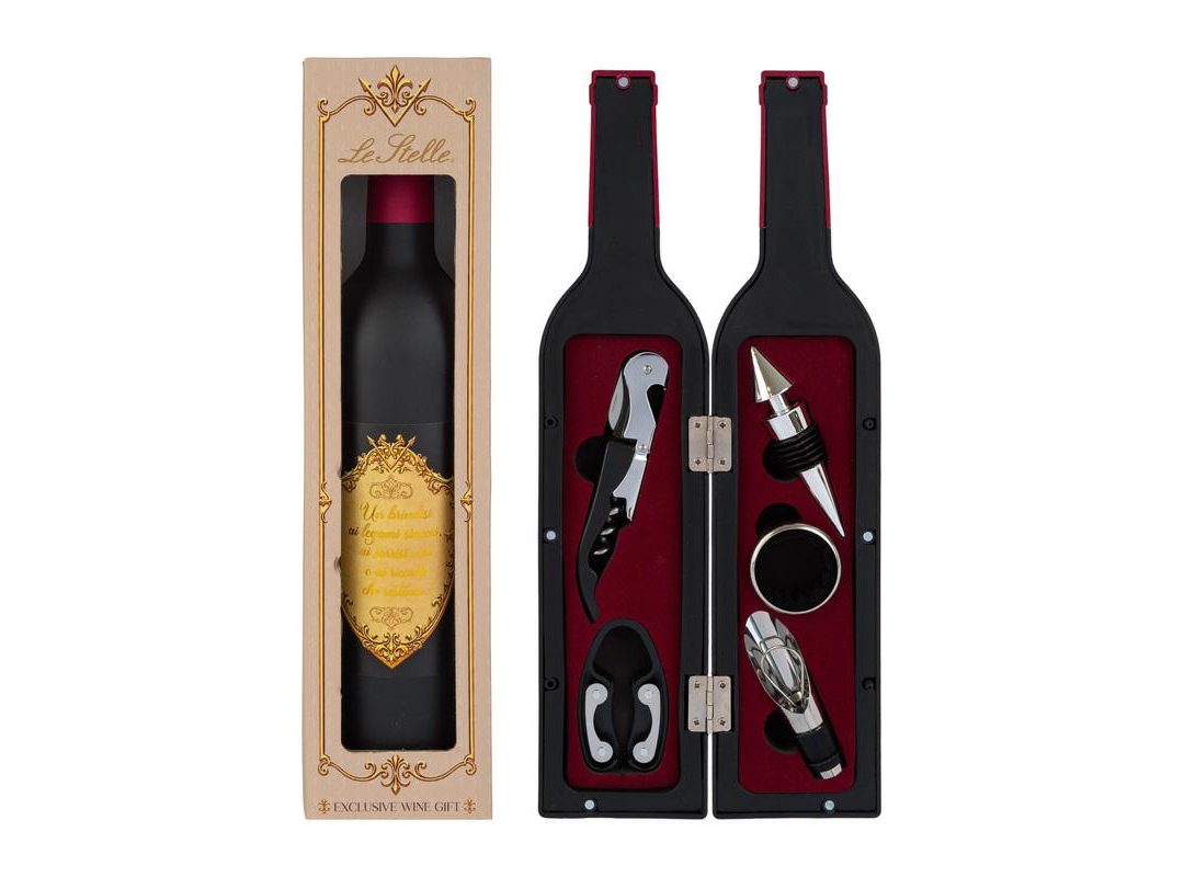 Bomboniera Set 5 pz Accessori Vino in Bottiglia