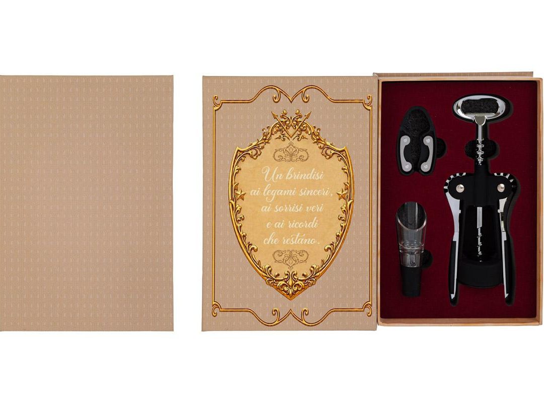 Bomboniera Set 3 pz Accessori Vino