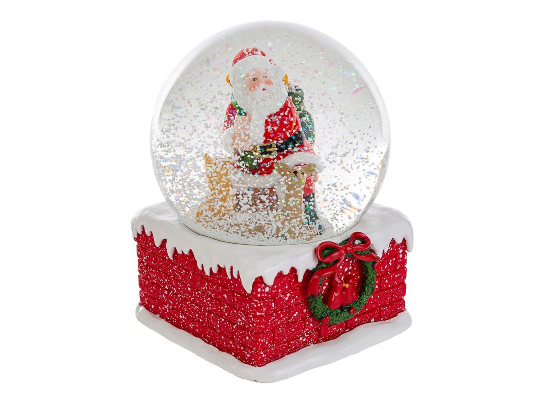BOMBONIERA CARILLON AMPOLLA BABBO NATALE IN RESINA