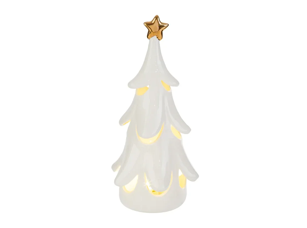 Albero Bianco Led Porcellana 13X11,5Xh.26Cm