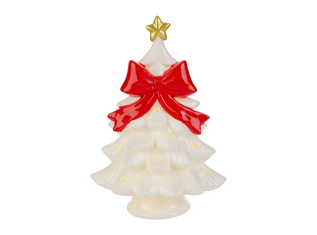 Albero Fiocco Led Porcellana 16,5X11Xh.23Cm