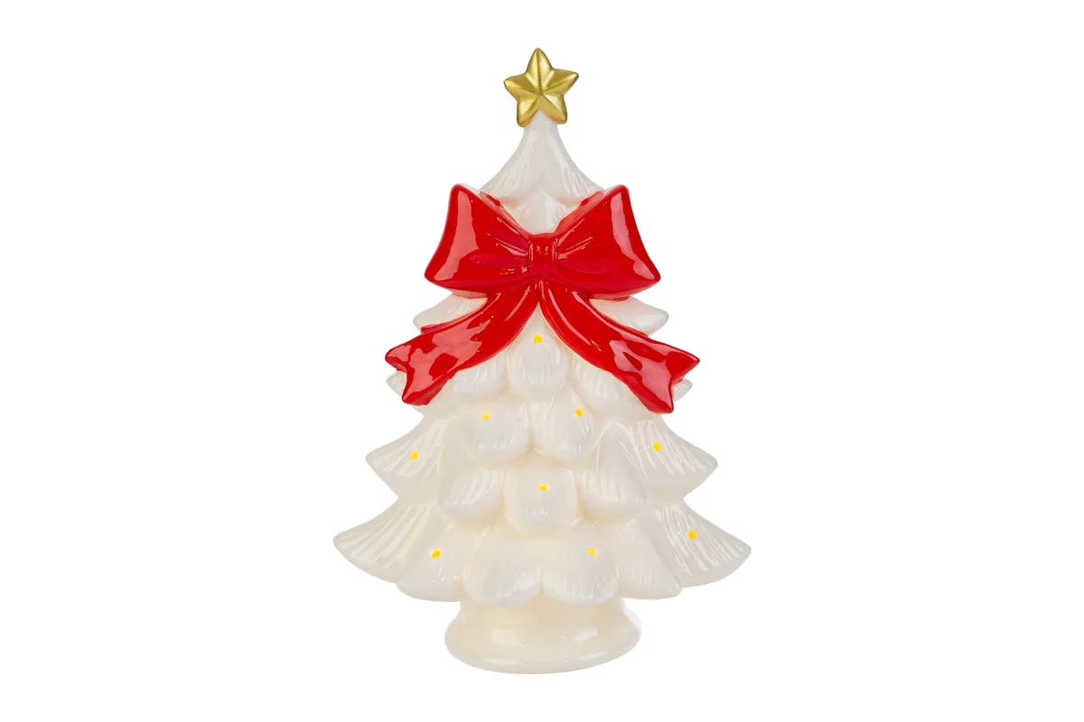 Albero Fiocco Led Porcellana 16,5X11Xh.23Cm