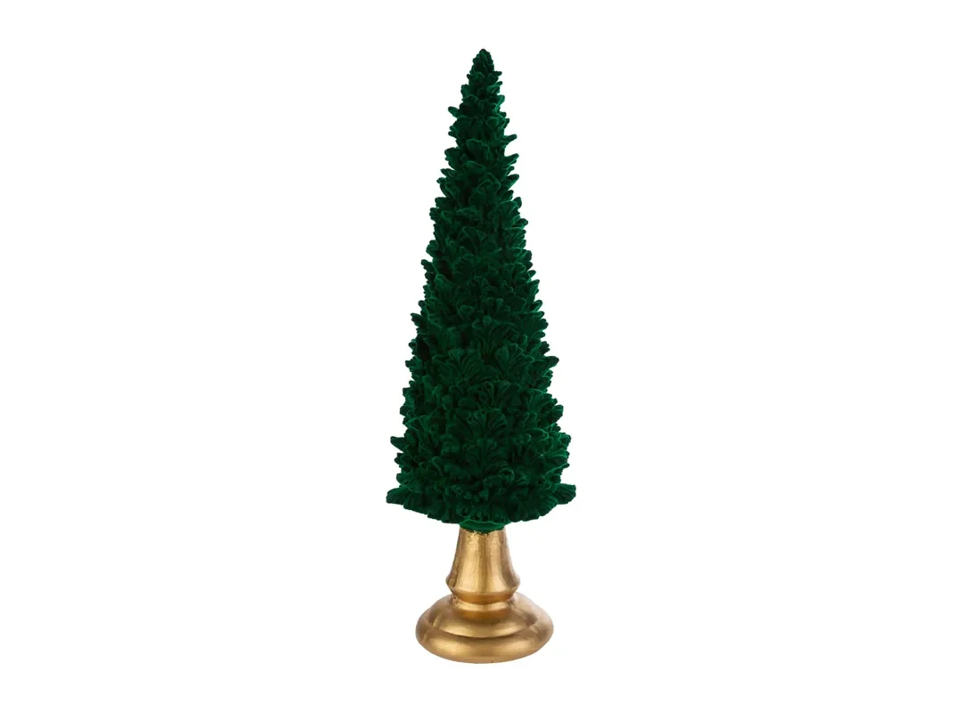 Albero Velluto Verde In Resina 10X10X30Cm