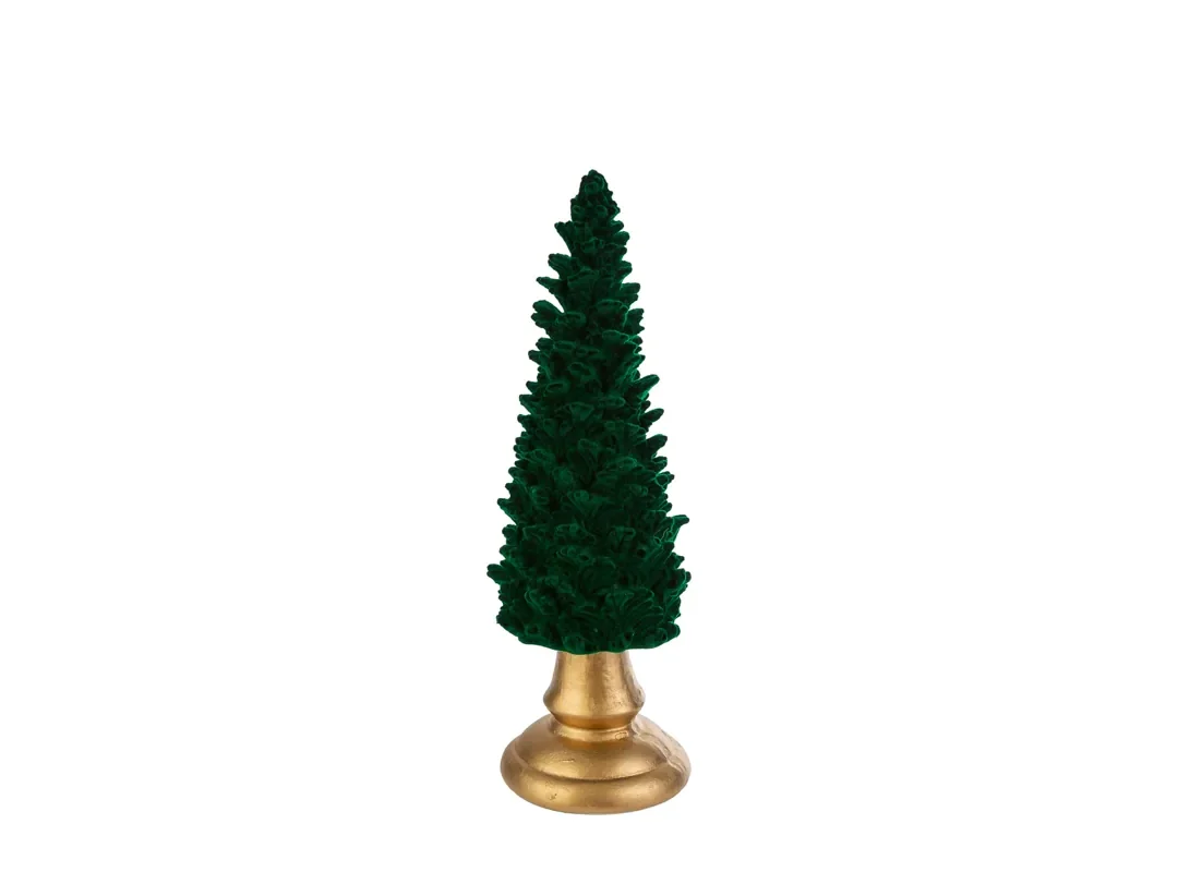 Albero Velluto Verde In Resina 7X7X22Cm