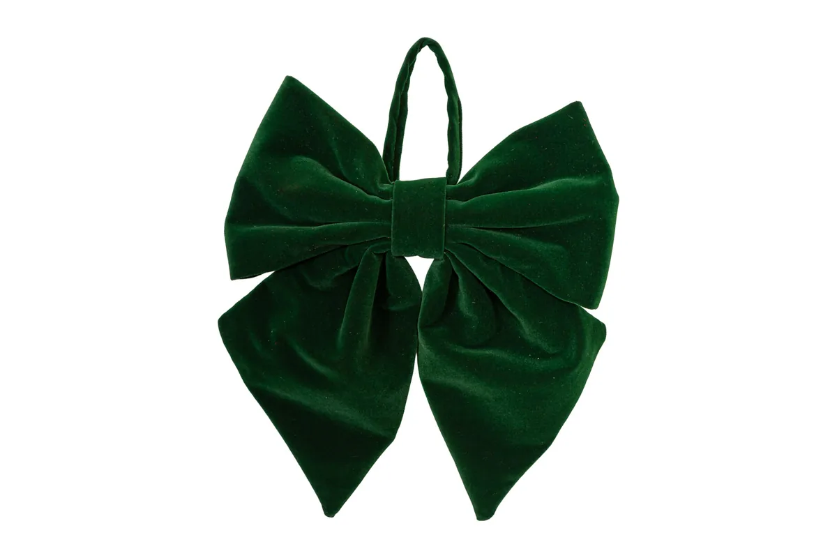 Appendino Fiocco Decorato Verde 23X30Cm Appendino Fiocco Decorato Verde 23X30Cm
