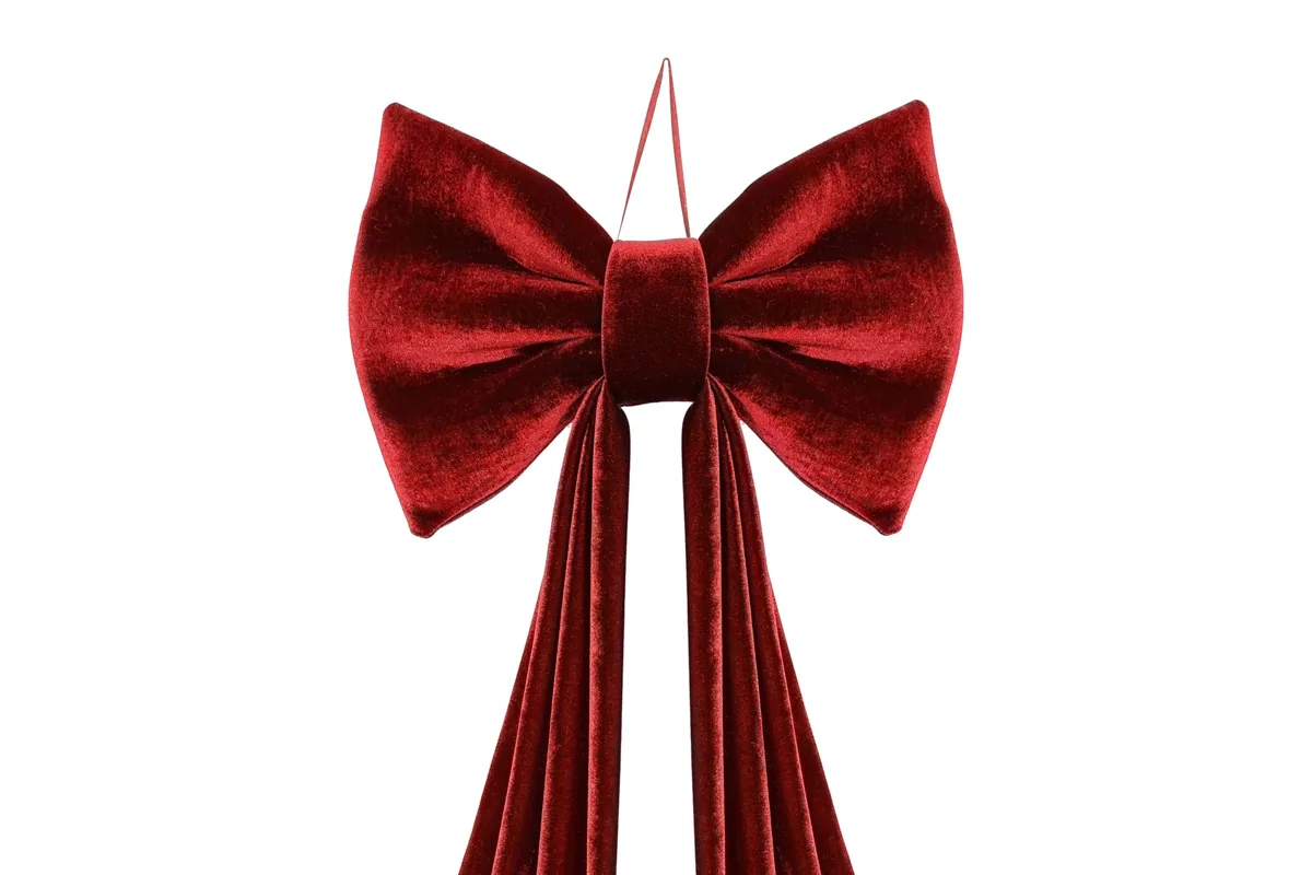 Appendino Fiocco Velluto Rosso 42X100Cm Appendino Fiocco Velluto Rosso 42X100Cm