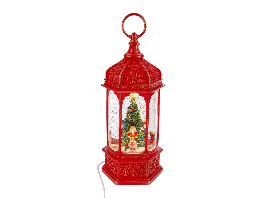Lanterna Natalizia Luci Usb+Battery 12,5X11X32,5Cm