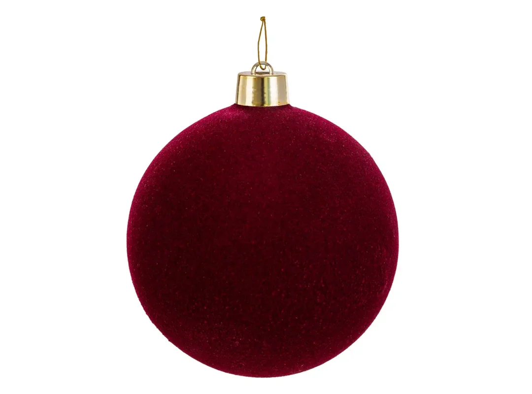 Pallina Plastica Velluto Diam.40Cm Bordeaux