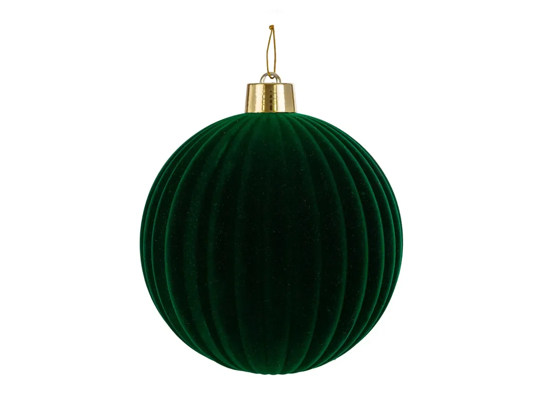 Pallina Plastica Velluto "Watermelon" Diam.25Cm Verde