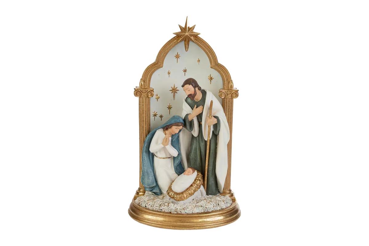 Sacra Famiglia Resina 17,5X13X30Cm