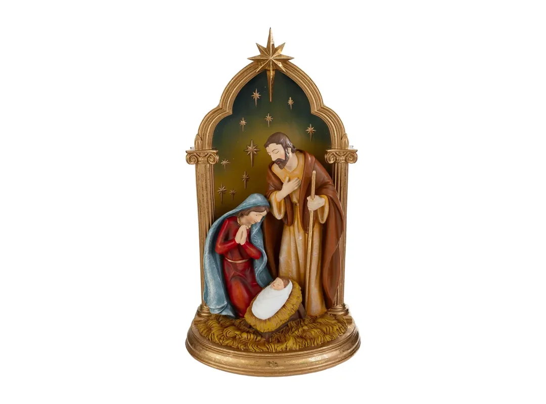 Sacra Famiglia Resina 26,5X20X46Cm