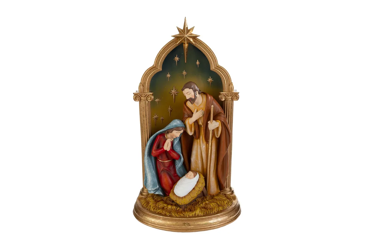 Sacra Famiglia Resina 26,5X20X46Cm
