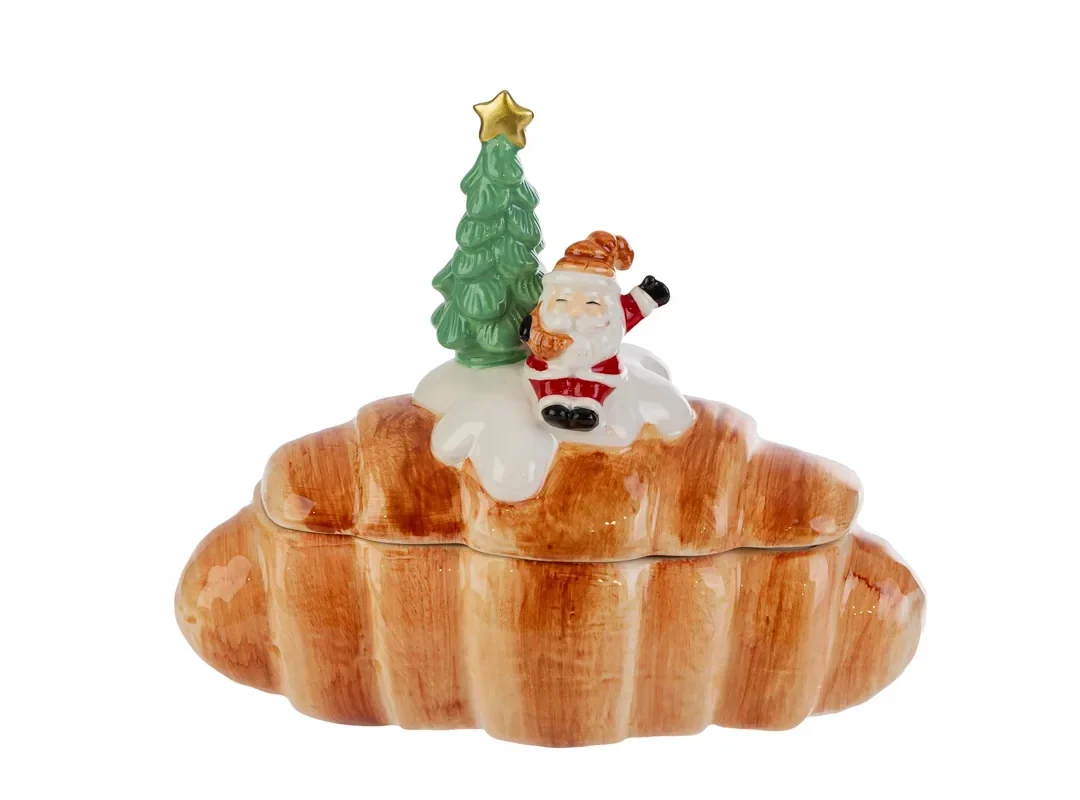 Scatola Babbo Natale In Ceramica 20X12Xh.17Cm