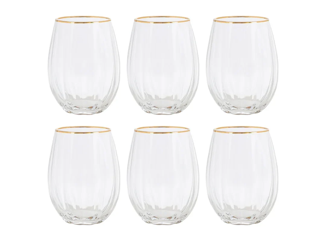 Set 6 Bicchieri Filo Oro